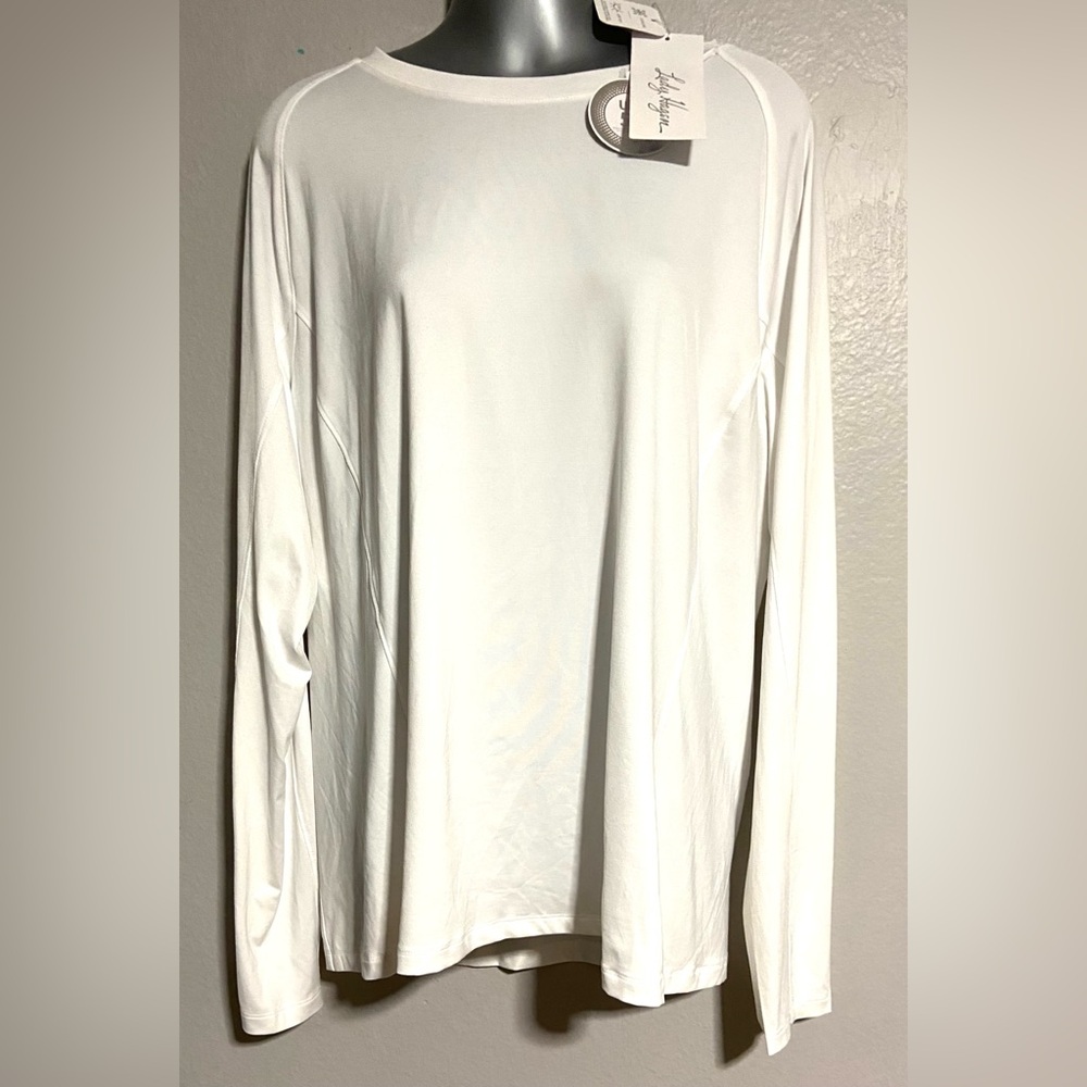 Lady Hagen White Long Sleeve Tee